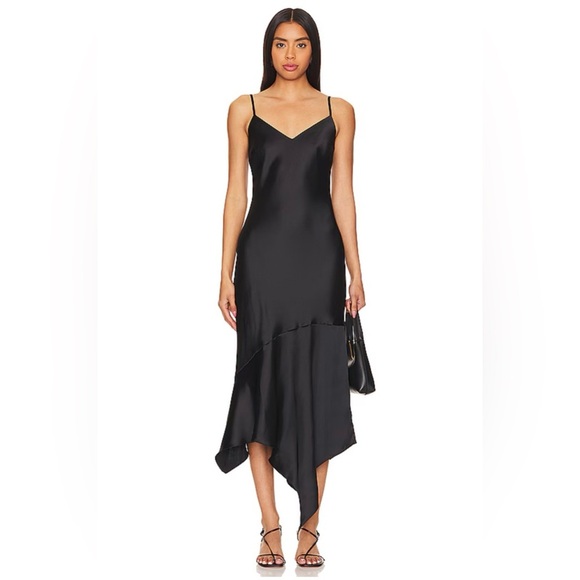 Steve Madden NWT Revolve Lucille Black Slip Dress Size S - Picture 1 of 12